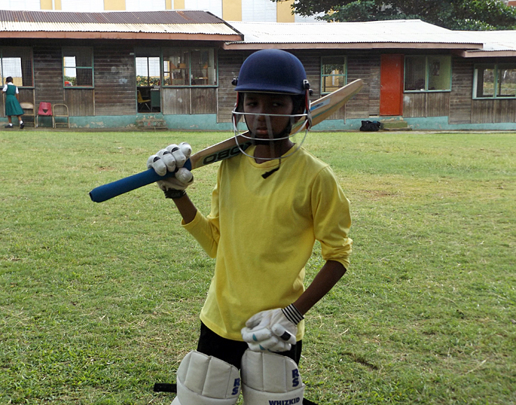 Young Cricket Player St Lucia