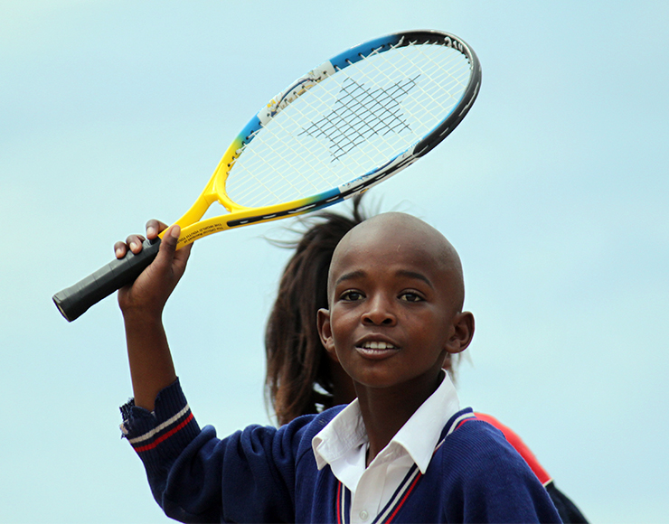 Kid on the South Africa Tennis Project